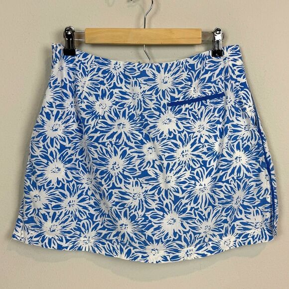 Golftini Blue White Floral Golf Skort 6 - Picture 4 of 8
